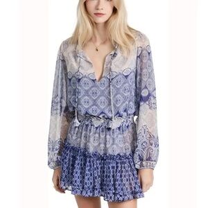 Misa Los Angeles Lorena Dress Majorelle Mixed Tile XL